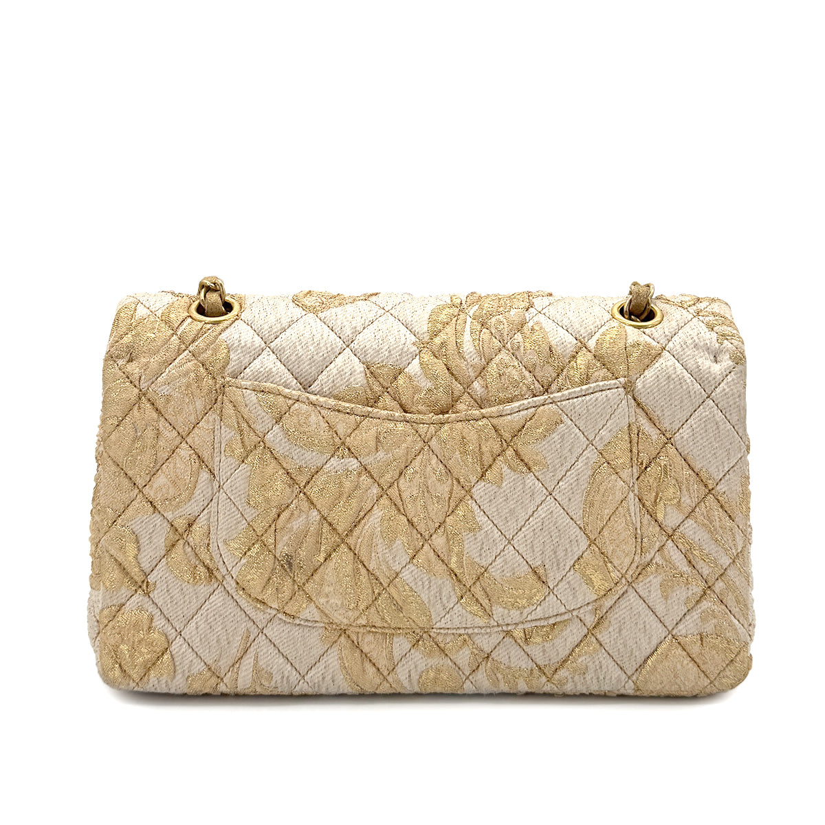 CHANEL MATELASSE CHAIN SHOULDER BAG GOLD JACQUARD 90286017