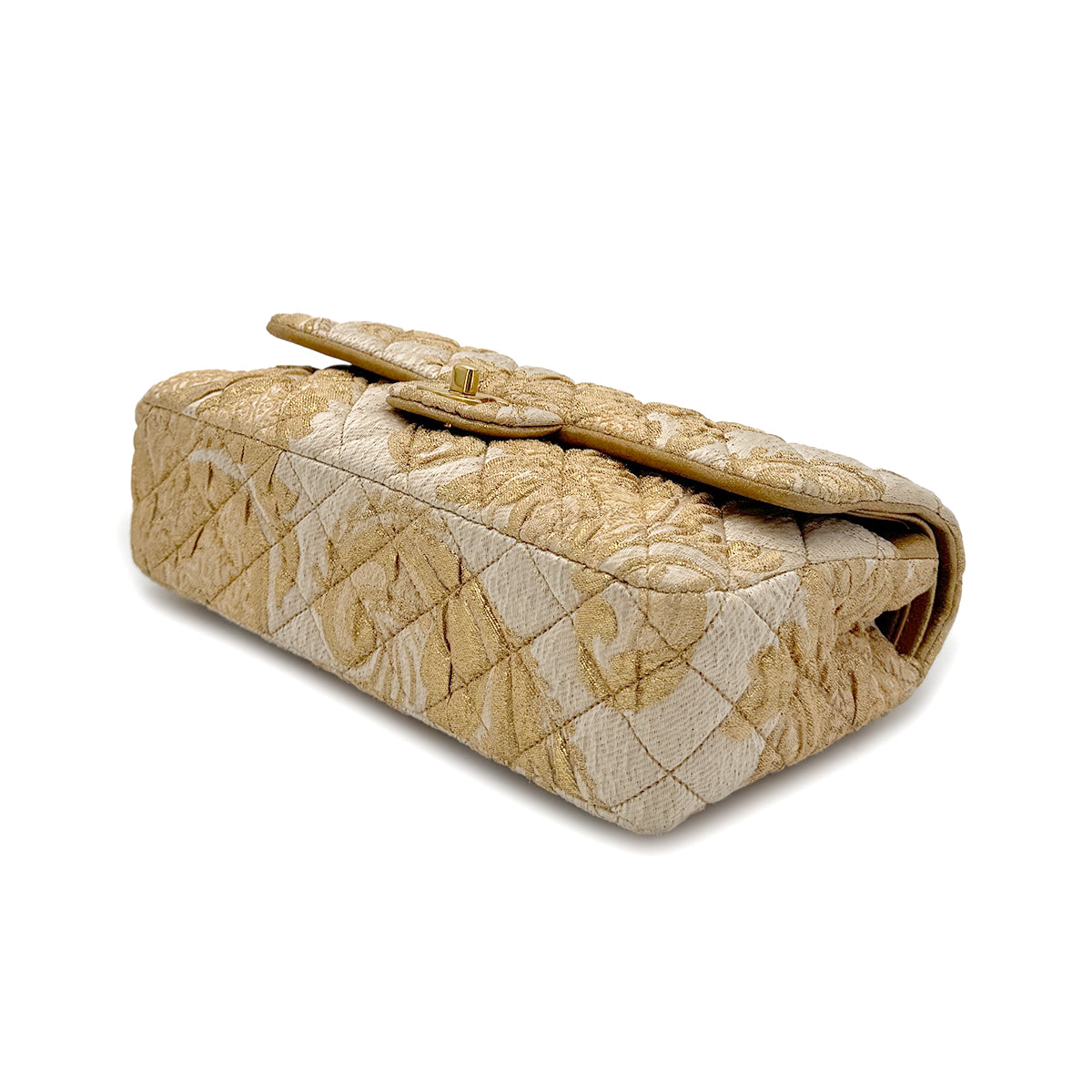 CHANEL MATELASSE CHAIN SHOULDER BAG GOLD JACQUARD 90286017