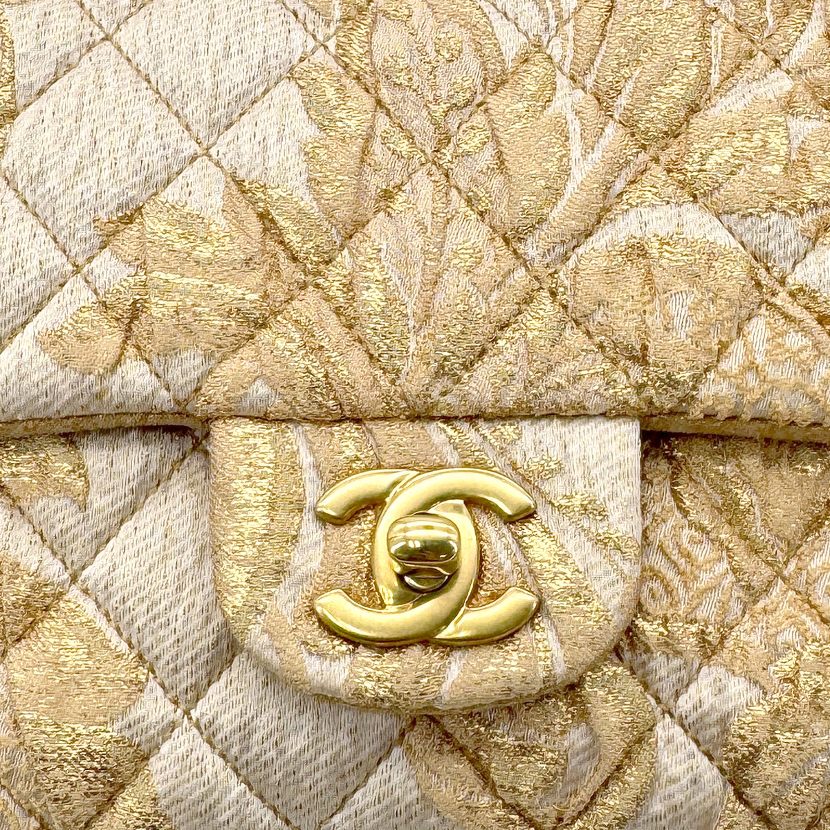 CHANEL MATELASSE CHAIN SHOULDER BAG GOLD JACQUARD 90286017