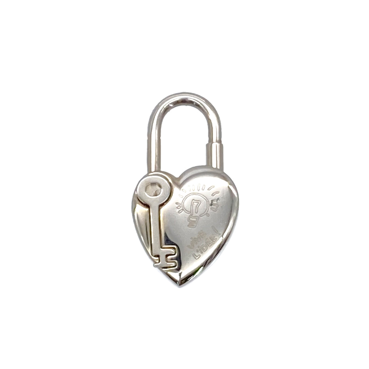 HERMES CADENA CHARM LA FANTAISIE 2004 HEART SILVER ACCESSORY 90286146