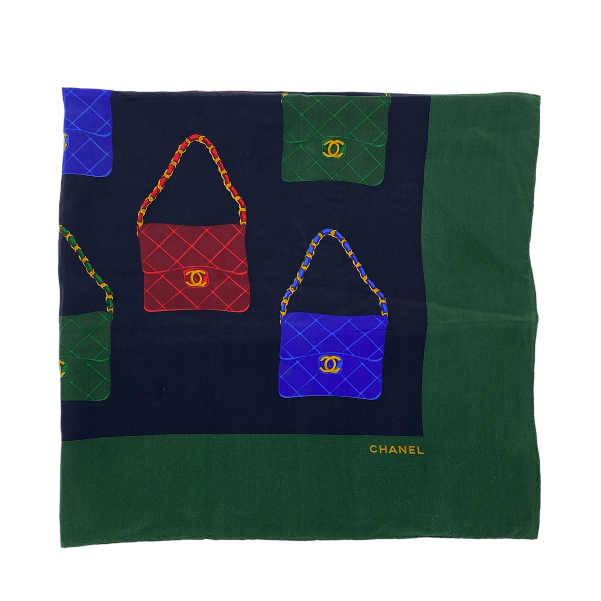 CHANEL VINTAGE SCARF MULTICOLOR SILK 90286151