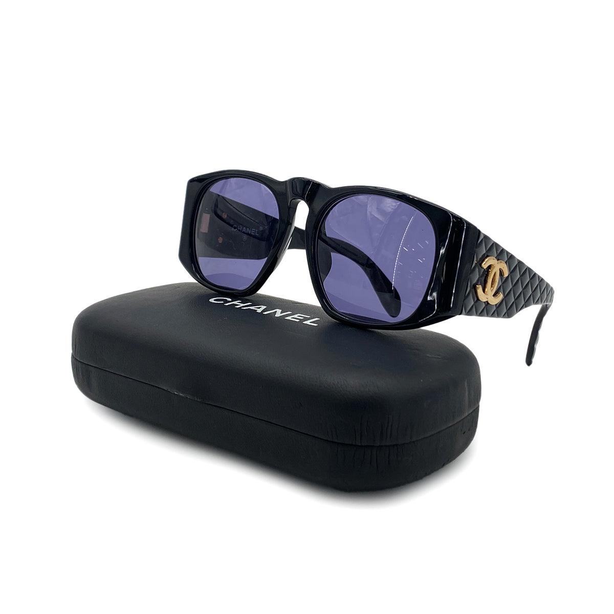 CHANEL VINTAGE SUNGLASSES COCOMARK BLACK EYEWEAR 90286156