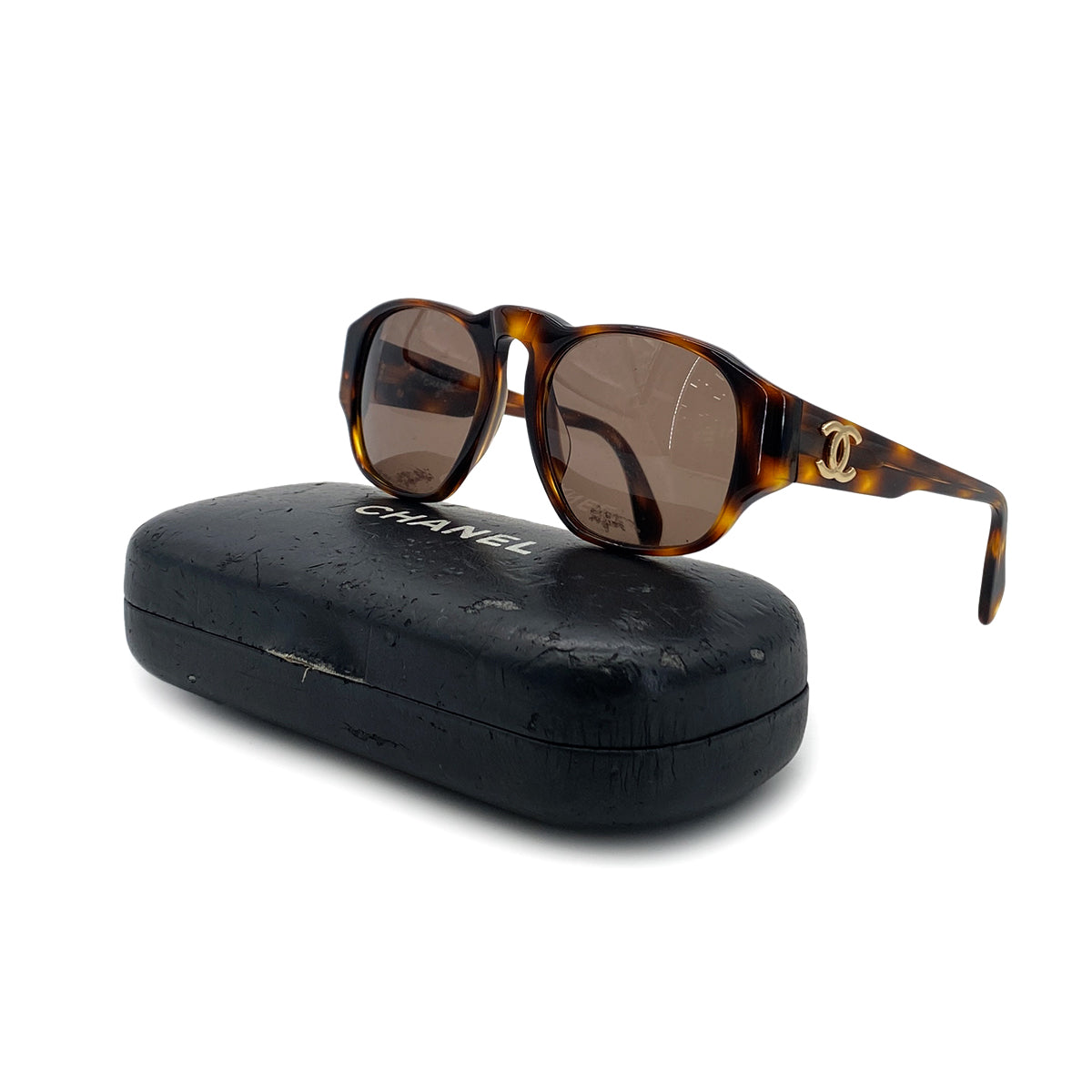 CHANEL VINTAGE SUNGLASSES COCOMARK BROWN EYEWEAR 90286161