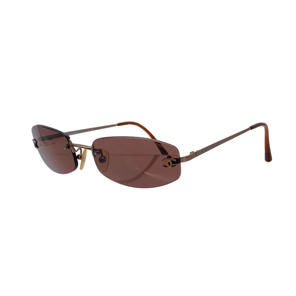 CHANEL VINTAGE SUNGLASSES COCOMARK BROWN EYEWEAR 90286172