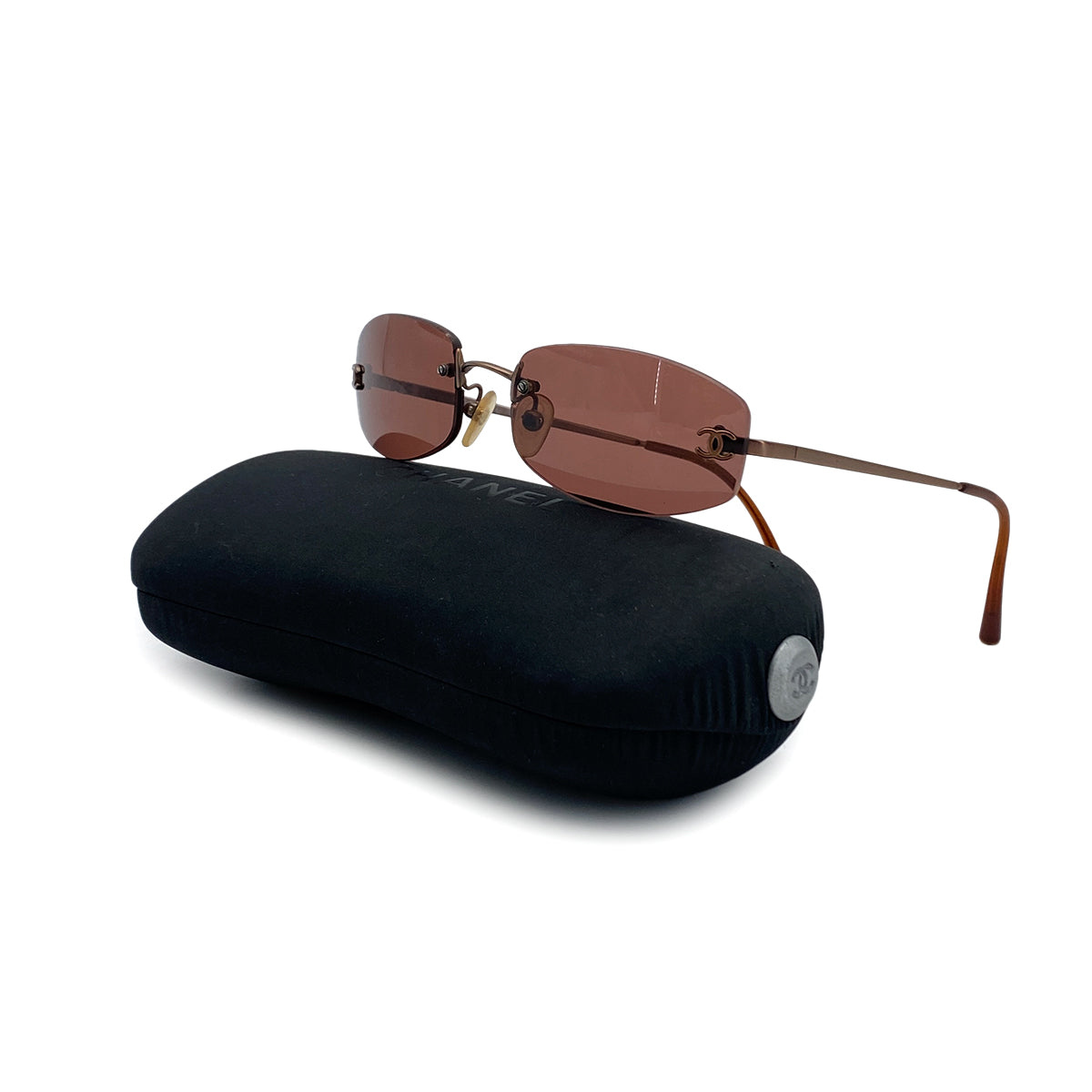 CHANEL VINTAGE SUNGLASSES COCOMARK BROWN EYEWEAR 90286172