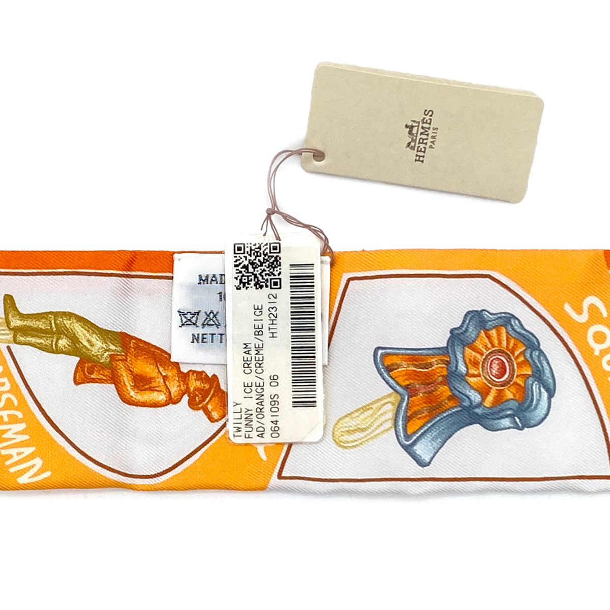 HERMES TWILLY FUNNY ICE CREAM SCARF MULTICOLOR SILK 90286177