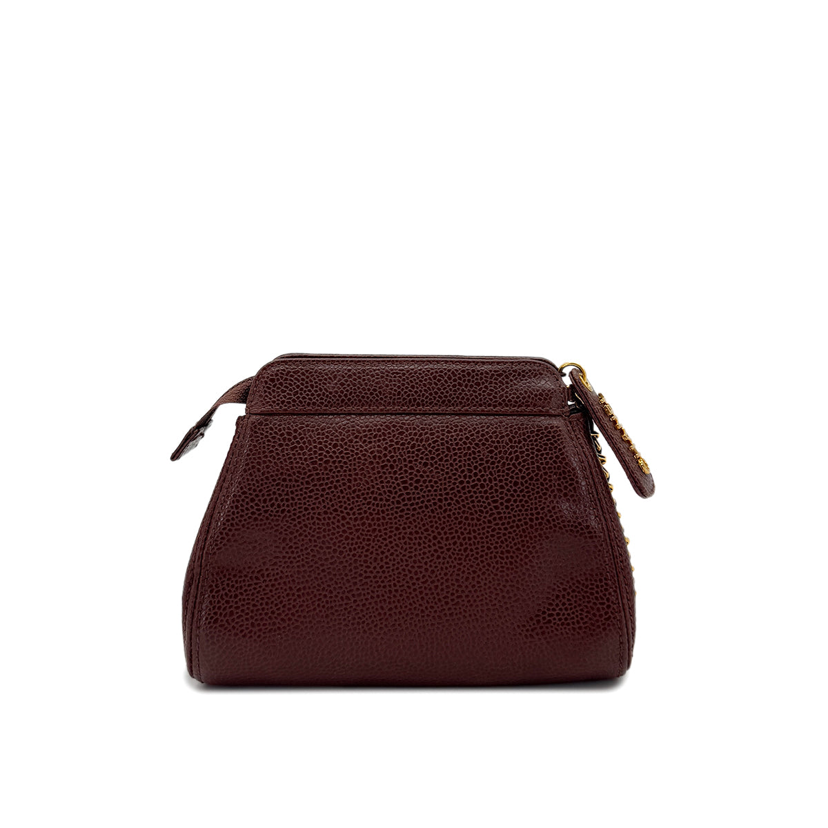 CHANEL VINTAGE COCOMARK MINI CHAIN SHOULDER BAG BROWN CAVIAR SKIN 90286180