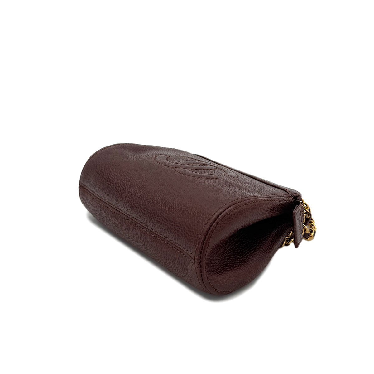 CHANEL VINTAGE COCOMARK MINI CHAIN SHOULDER BAG BROWN CAVIAR SKIN 90286180