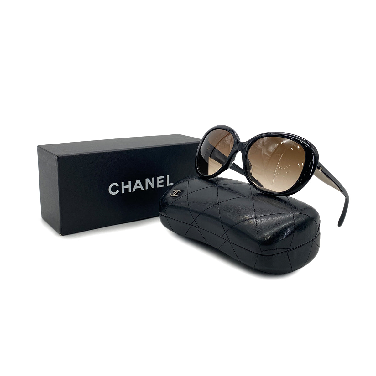 CHANEL VINTAGE SUNGLASSES COCOMARK BLACK EYEWEAR 90286186