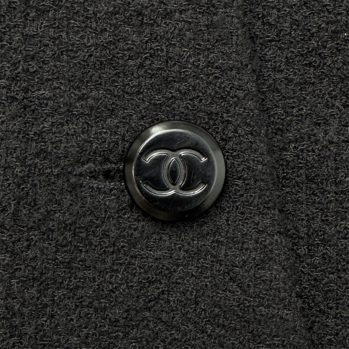 CHANEL VINTAGE COCO BUTTON JACKET BLACK WOOL 44 98A RTW 90286195