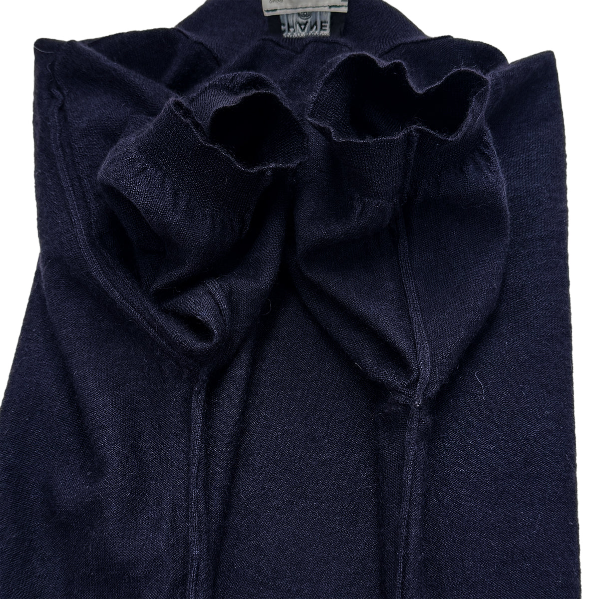 CHANEL VINTAGE TURTLENECK TOPS COCO NAVY CASHMERE 40 96A RTW 90286198