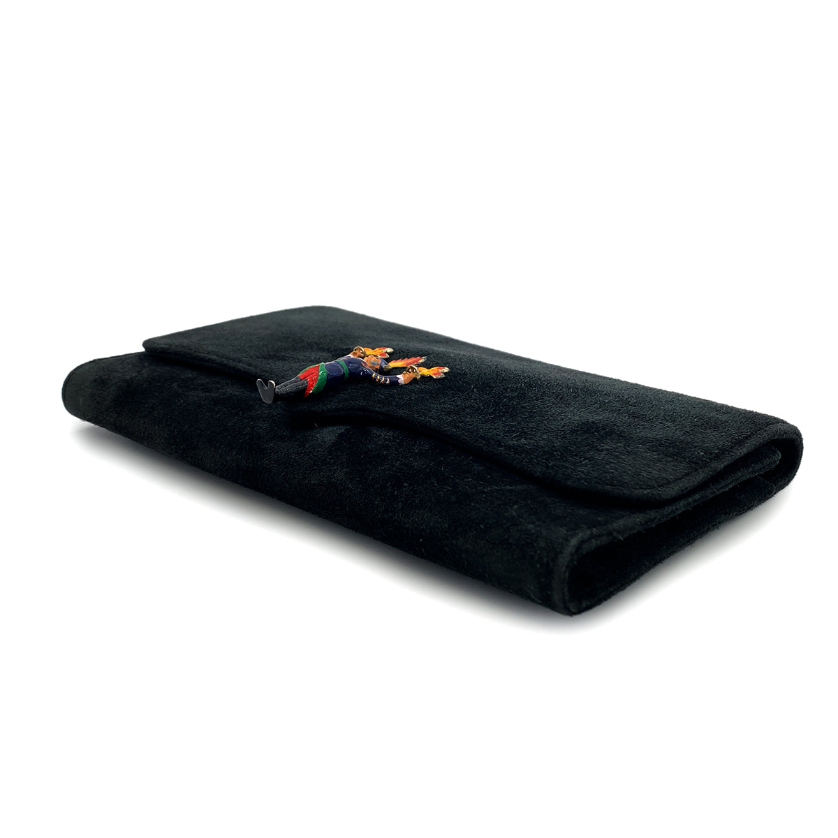 HERMES CLUTCH BAG BLACK DEBRIS 〇Q 90286572