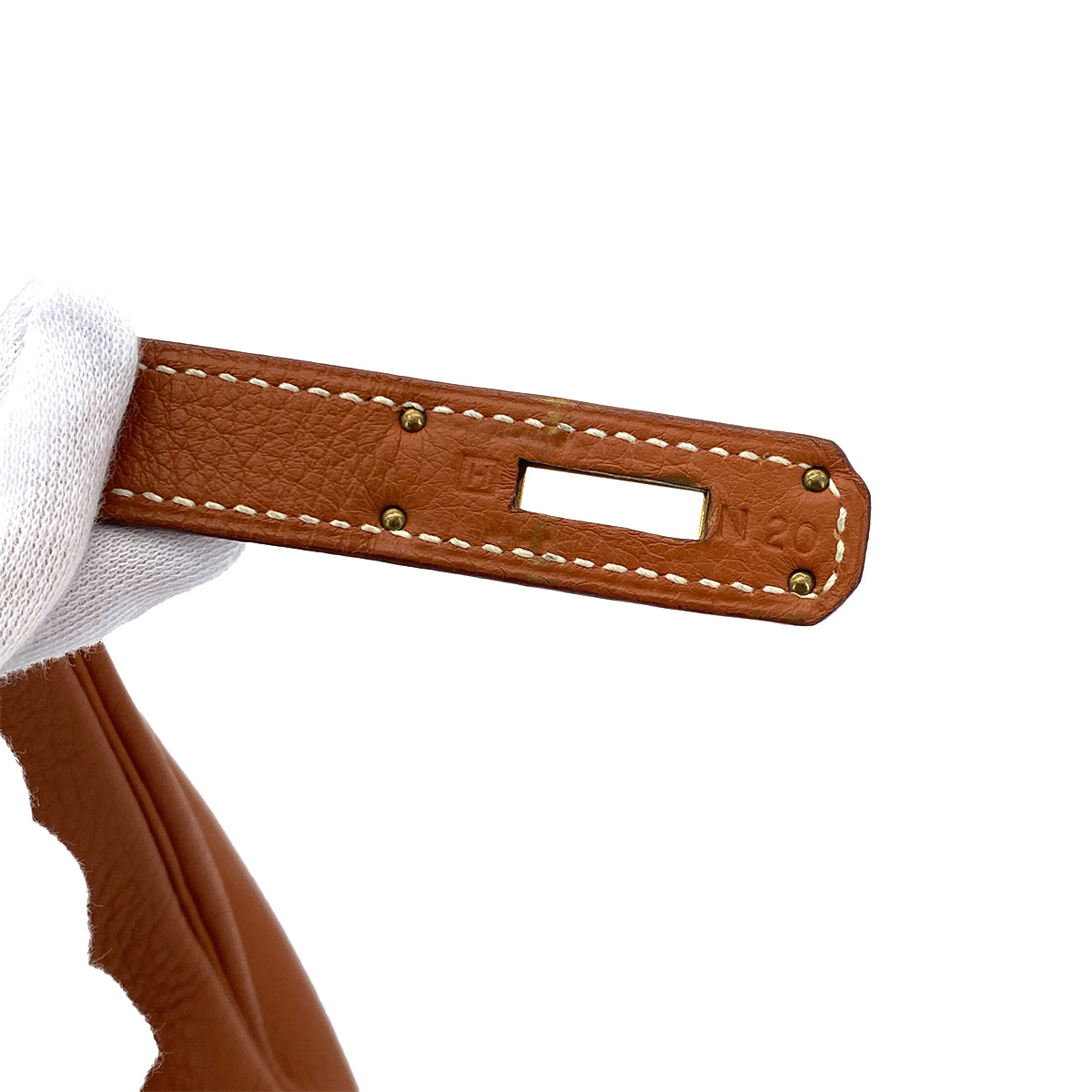 HERMES KELLY 28 RETOURNE COGNAC TAURILLON CLEMENCE HAND SHOULDER BAG □H GHW 90286577