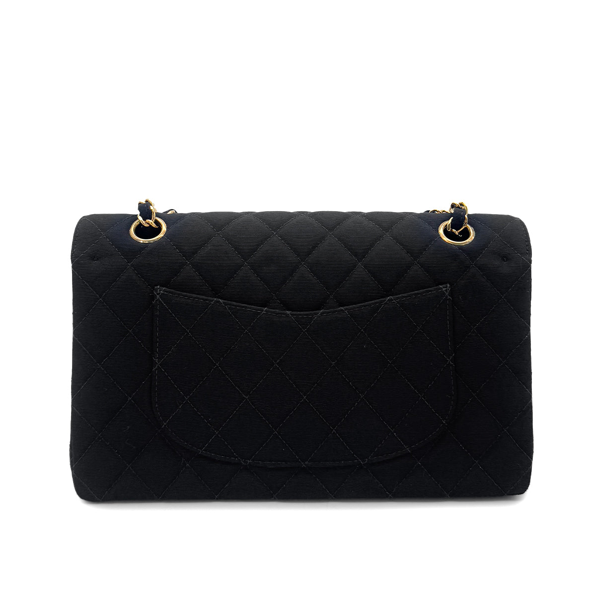 CHANEL VINTAGE MATELASSE CHAIN SHOULDER BAG BLACK CANVAS 90286586