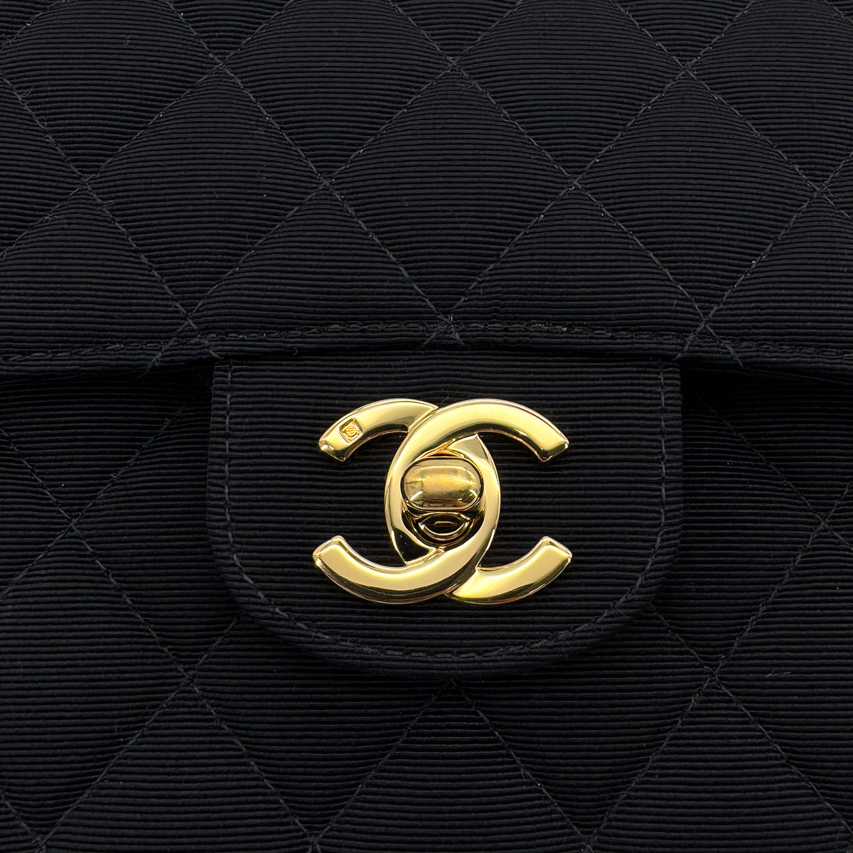CHANEL VINTAGE MATELASSE CHAIN SHOULDER BAG BLACK CANVAS 90286586