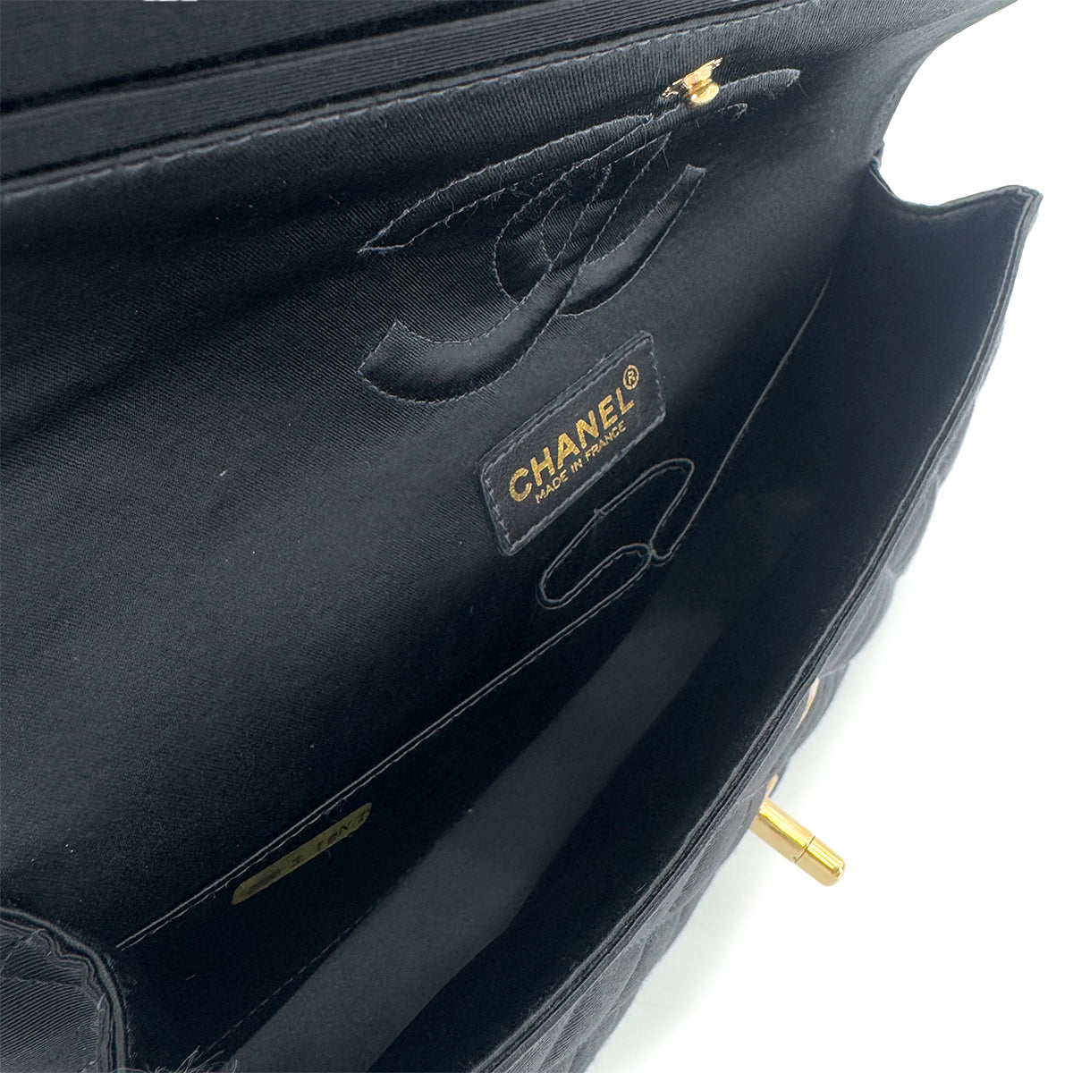 CHANEL VINTAGE MATELASSE CHAIN SHOULDER BAG BLACK CANVAS 90286586