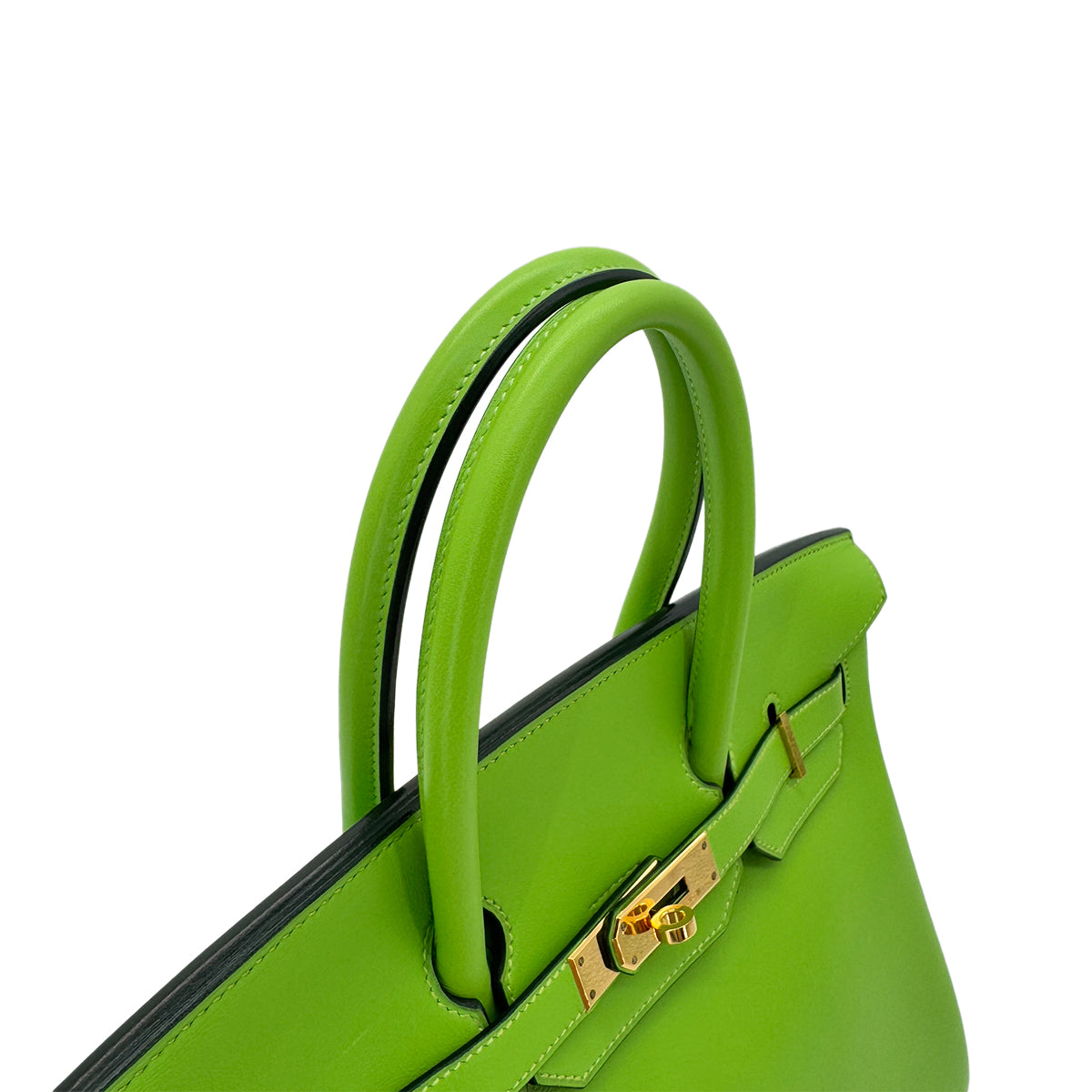 HERMES BIRKIN 35 APPLE GREEN VEAU SWIFT HAND BAG □C GHW 90286860