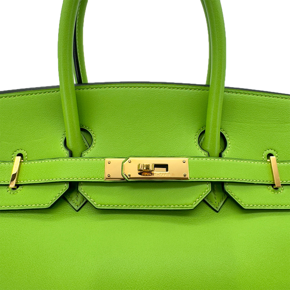HERMES BIRKIN 35 APPLE GREEN VEAU SWIFT HAND BAG □C GHW 90286860