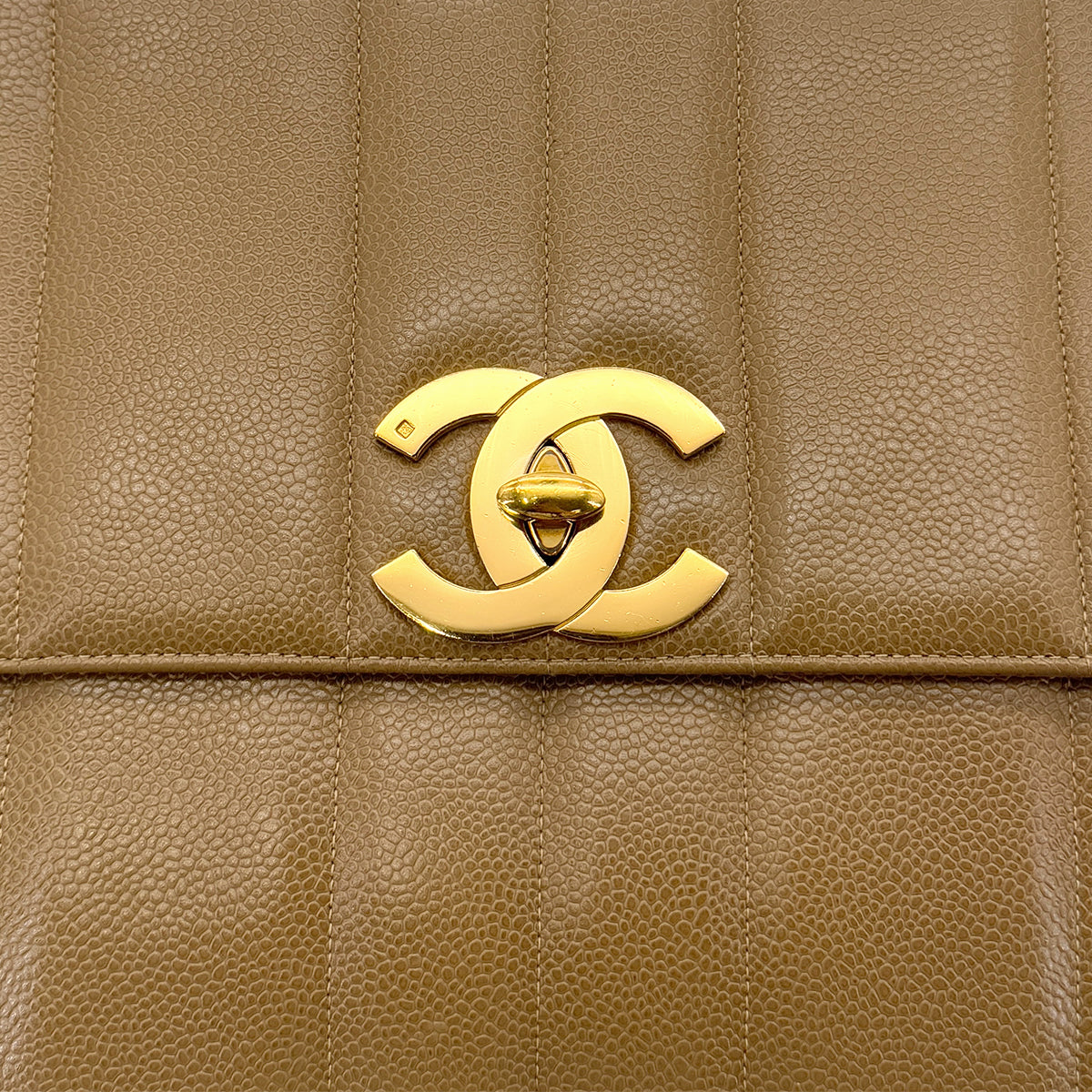 CHANEL VINTAGE MADEMOISELLE CHAIN SHOULDER BAG BROWN CAVIAR SKIN 90286861