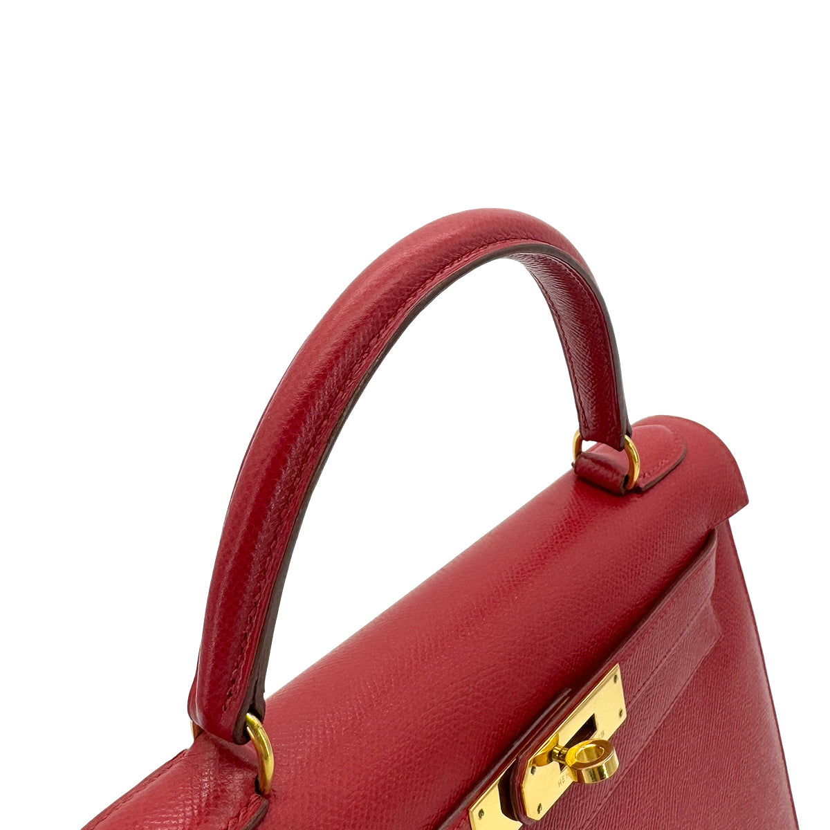 HERMES KELLY 28 SELLIER ROUGE VIF COUCHEVEL HAND SHOULDER BAG 〇X GHW 90286866