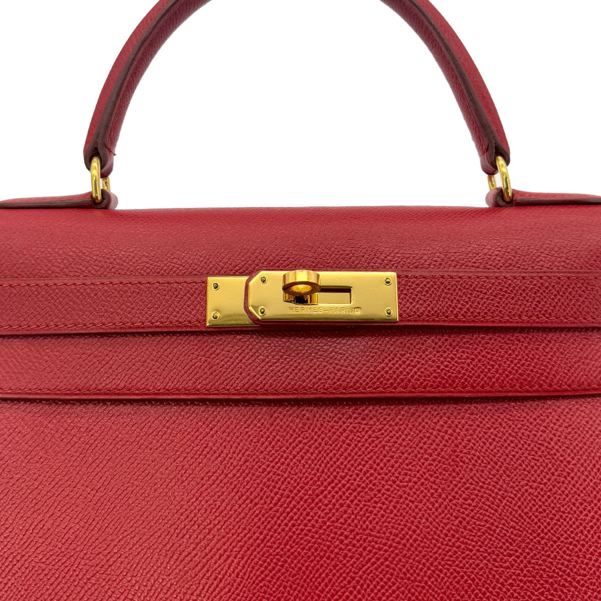 HERMES KELLY 28 SELLIER ROUGE VIF COUCHEVEL HAND SHOULDER BAG 〇X GHW 90286866