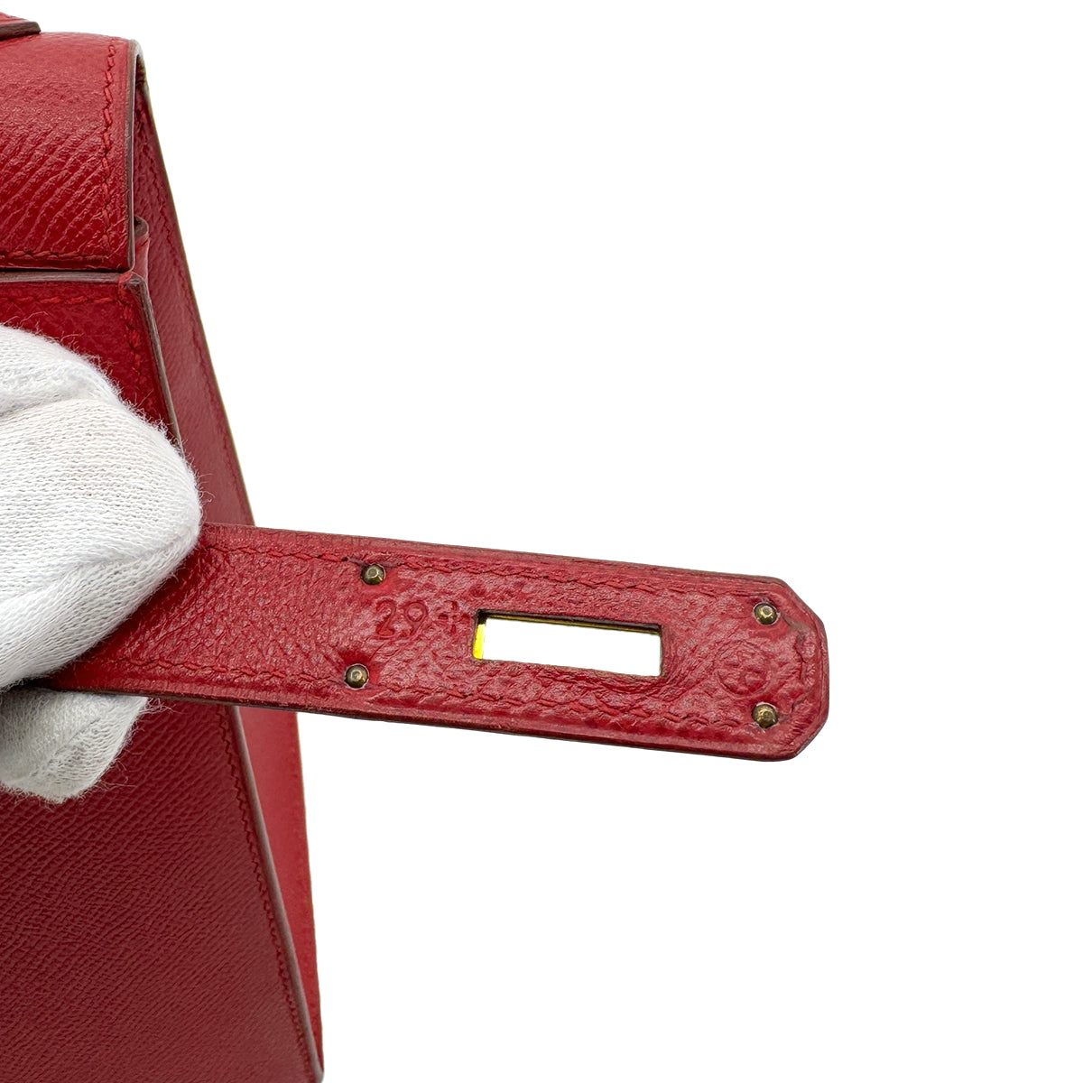 HERMES KELLY 28 SELLIER ROUGE VIF COUCHEVEL HAND SHOULDER BAG 〇X GHW 90286866