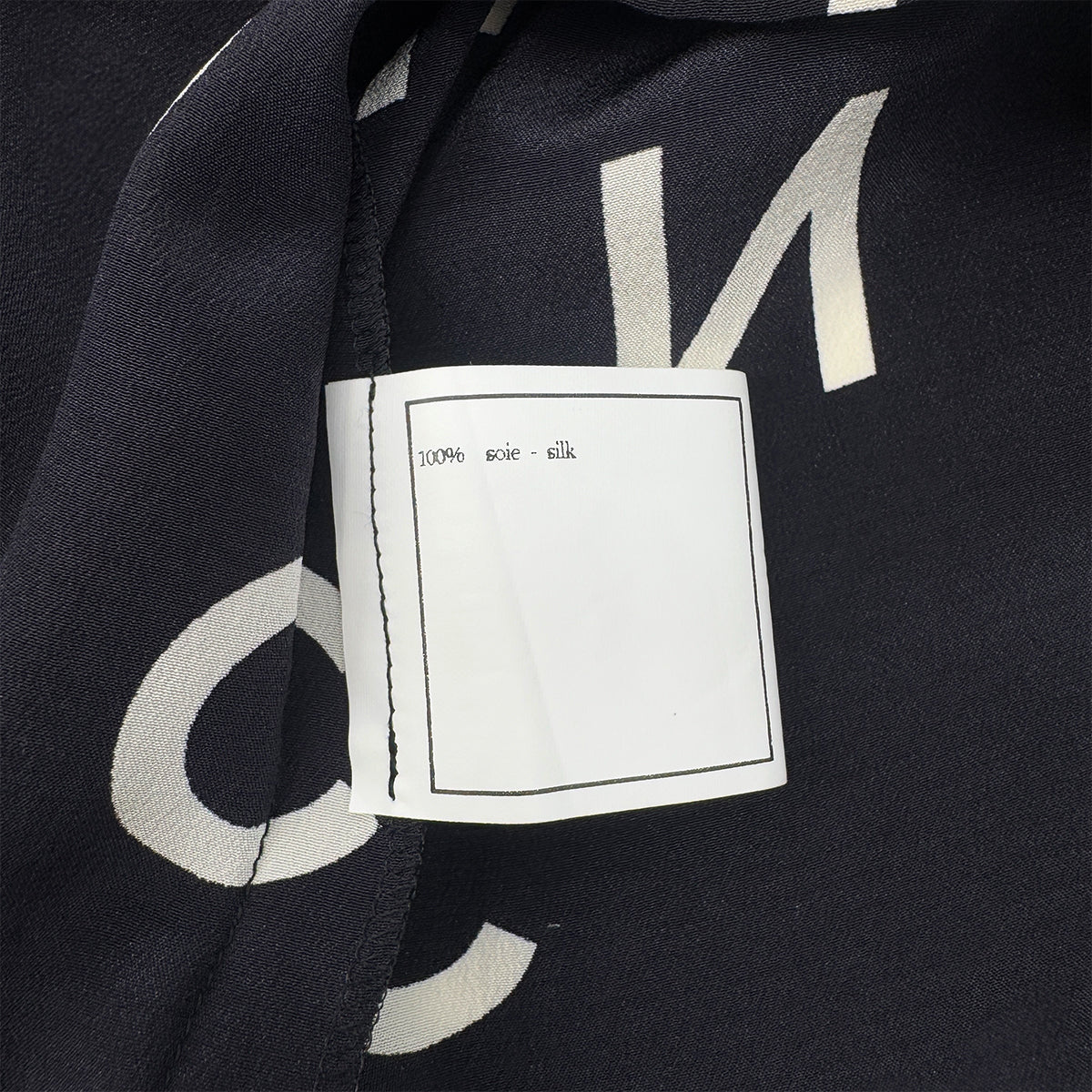 CHANEL VINTAGE LOGO COCOMARK BLOUSE TOPS BLACK WHITE SILK 38 97P RTW 90286908