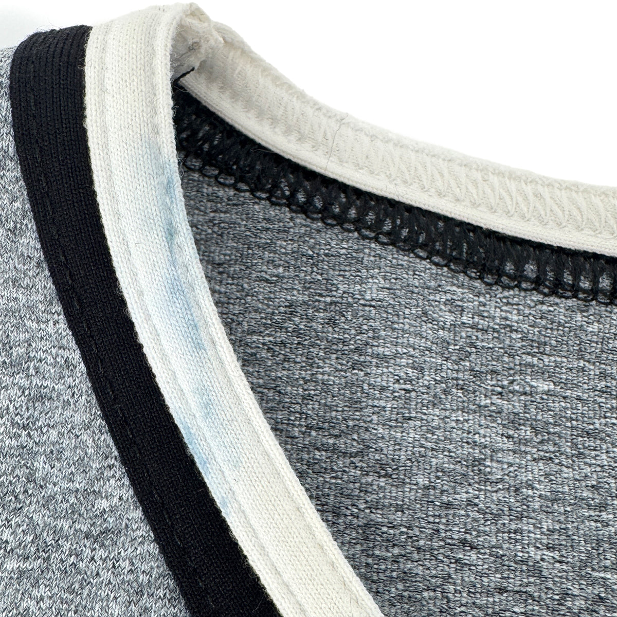 CHANEL VINTAGE COCOMARK HALF SLEEVE DRESS GRAY NYLON 44 98P RTW 90286909