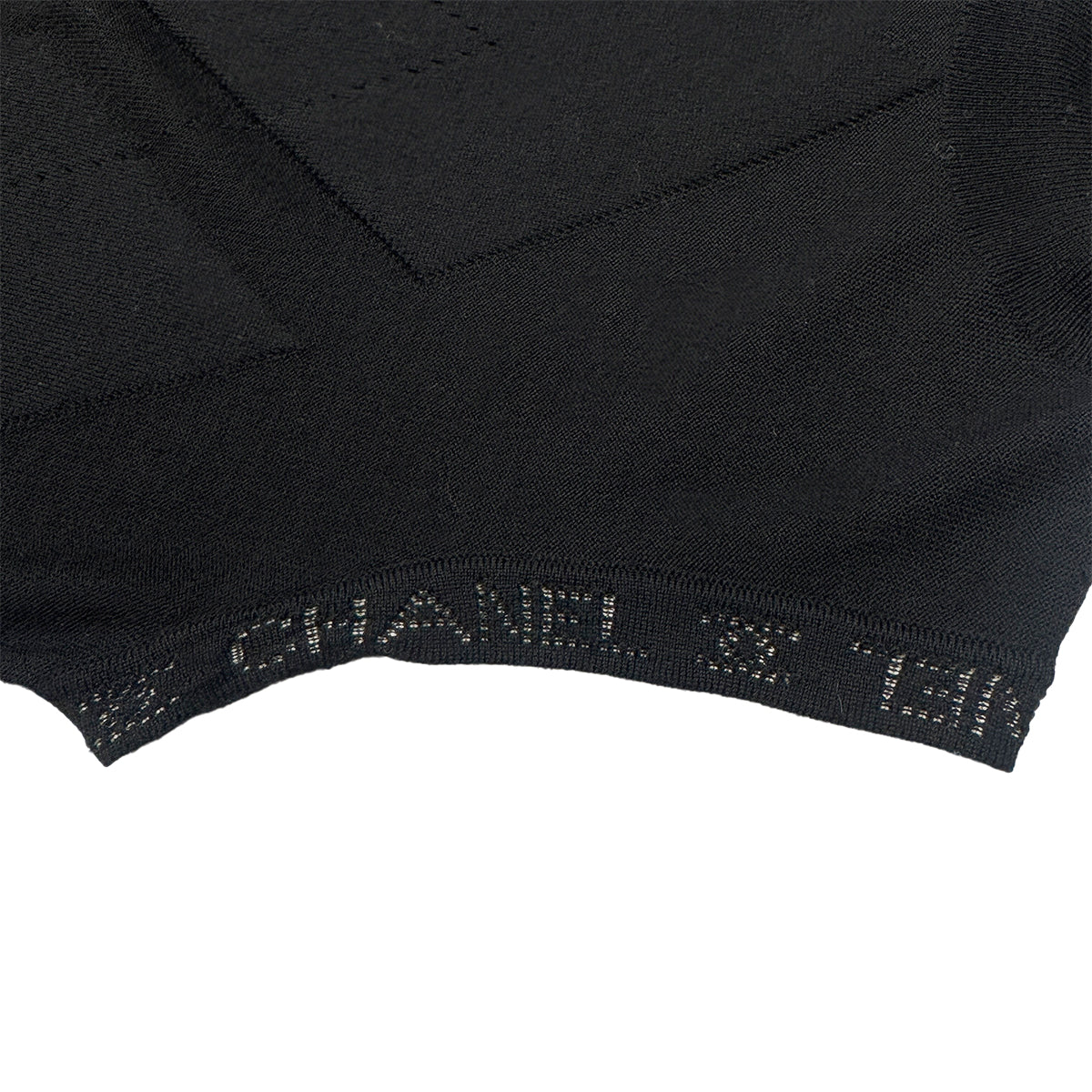 CHANEL VINTAGE COCOMARK LOGO KNIT SLEEVELESS TOPS BLACK WOOL 36 07A RTW 90286913
