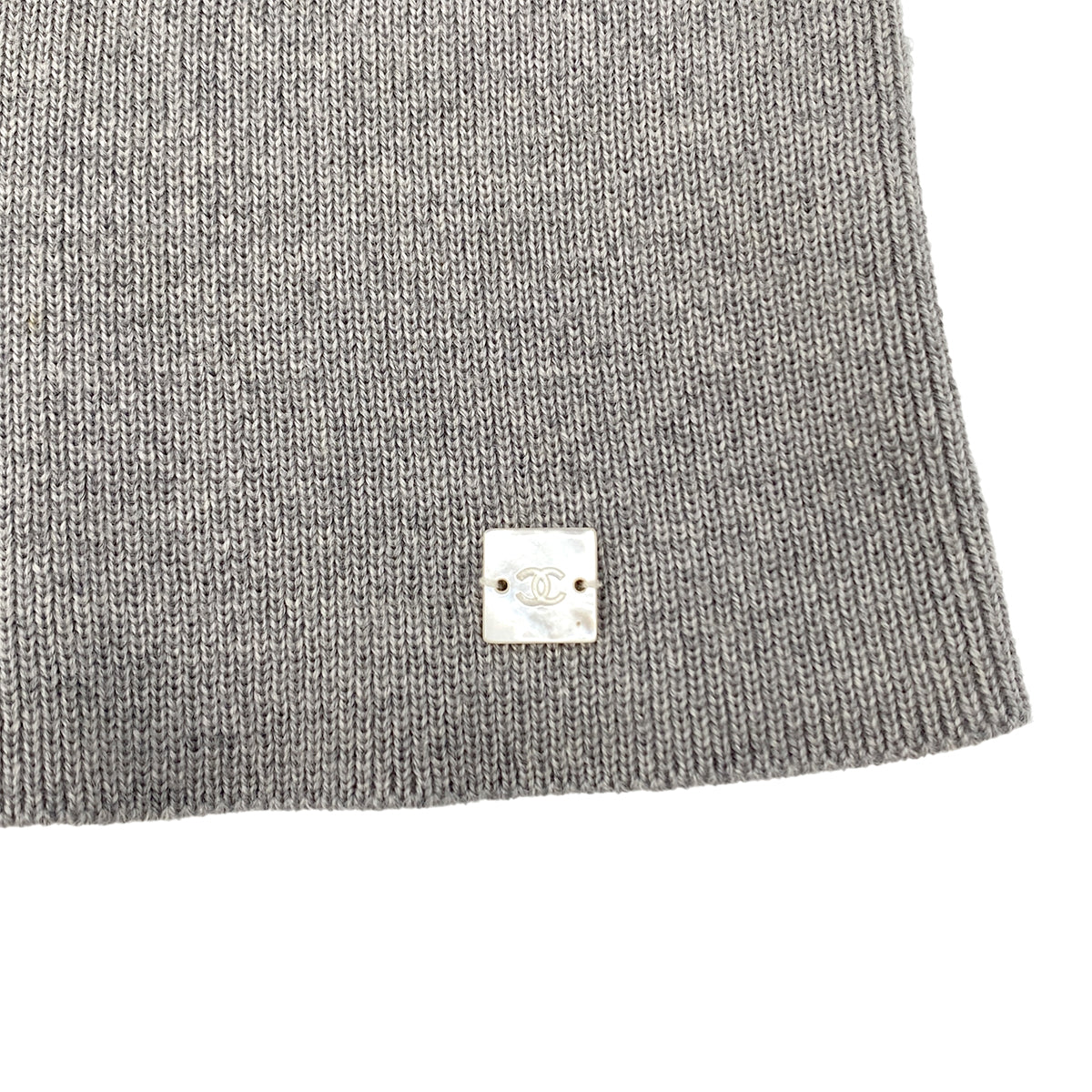 CHANEL VINTAGE COCOMARK CHOCOLATE BAR TURTLENECK KNIT GRAY WOOL 38 00A RTW 90286926