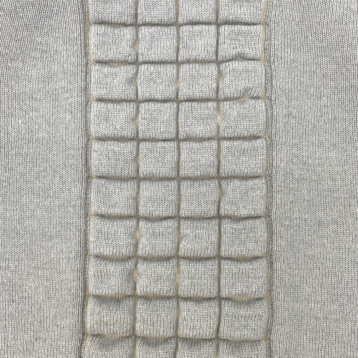 CHANEL VINTAGE COCOMARK CHOCOLATE BAR TURTLENECK KNIT GRAY WOOL 38 00A RTW 90286926