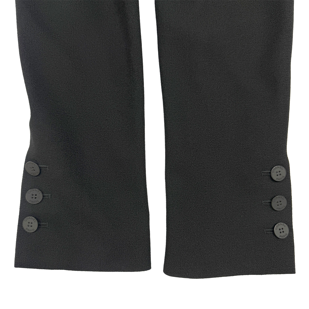 CHANEL VINTAGE DOUBLE BREASTED TAILORED JACKET BLACK ACETATE 42 03P RTW 90287079