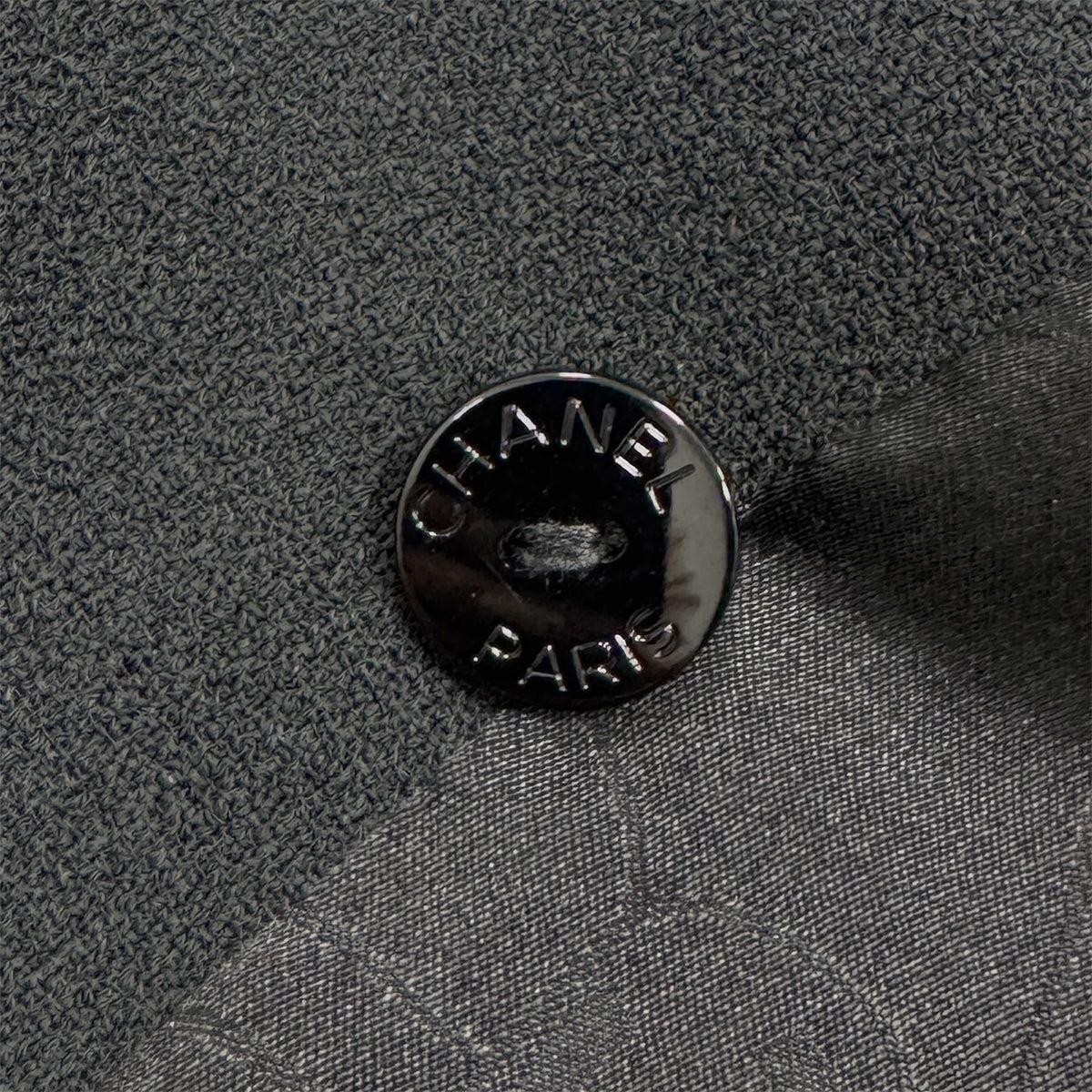 CHANEL VINTAGE DOUBLE BREASTED TAILORED JACKET BLACK ACETATE 42 03P RTW 90287079