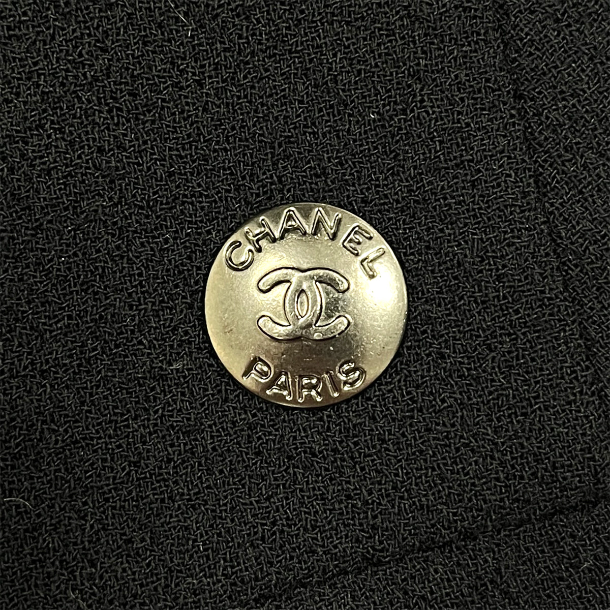 CHANEL VINTAGE COCO BUTTON JACKET BLACK WOOL 40 97A RTW 90287081