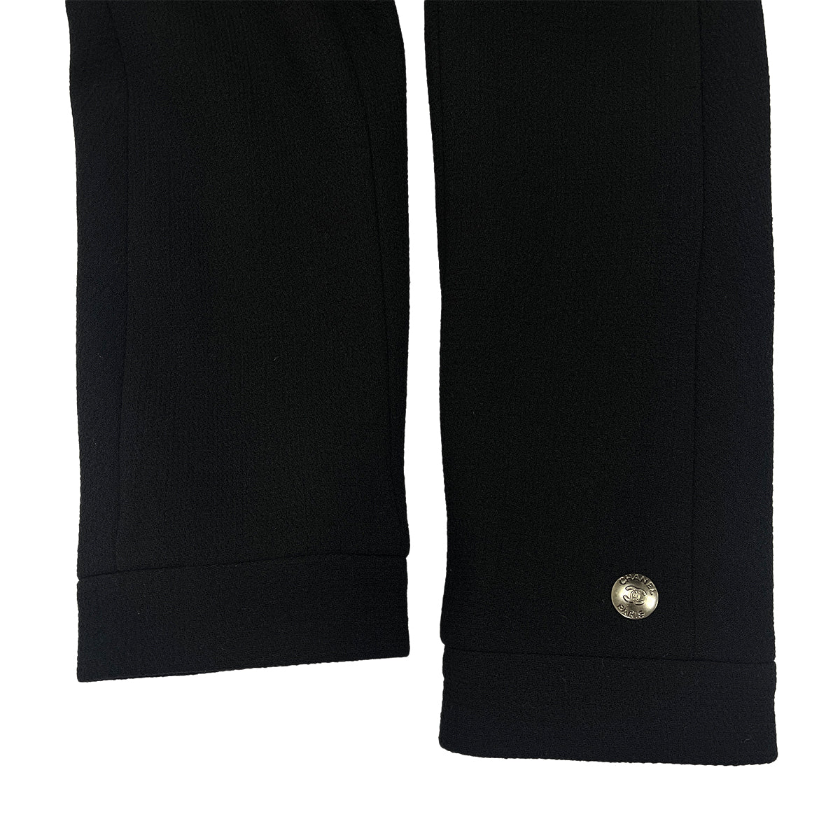 CHANEL VINTAGE COCO BUTTON JACKET BLACK WOOL 40 97A RTW 90287081