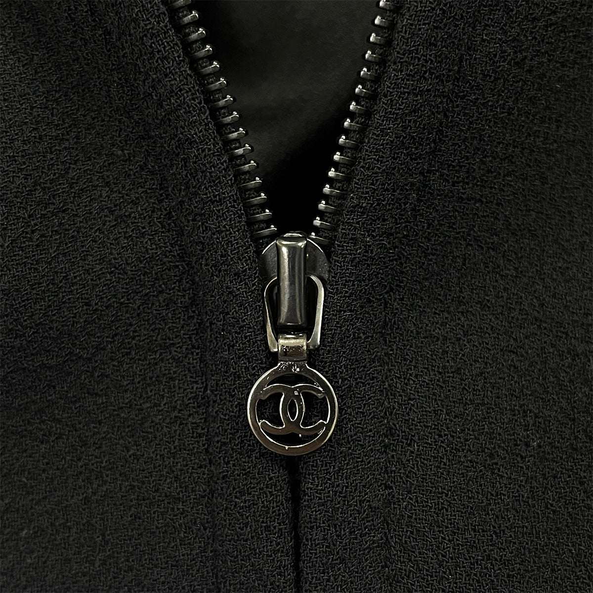 CHANEL VINTAGE COCO BUTTON JACKET BLACK WOOL 40 97A RTW 90287081