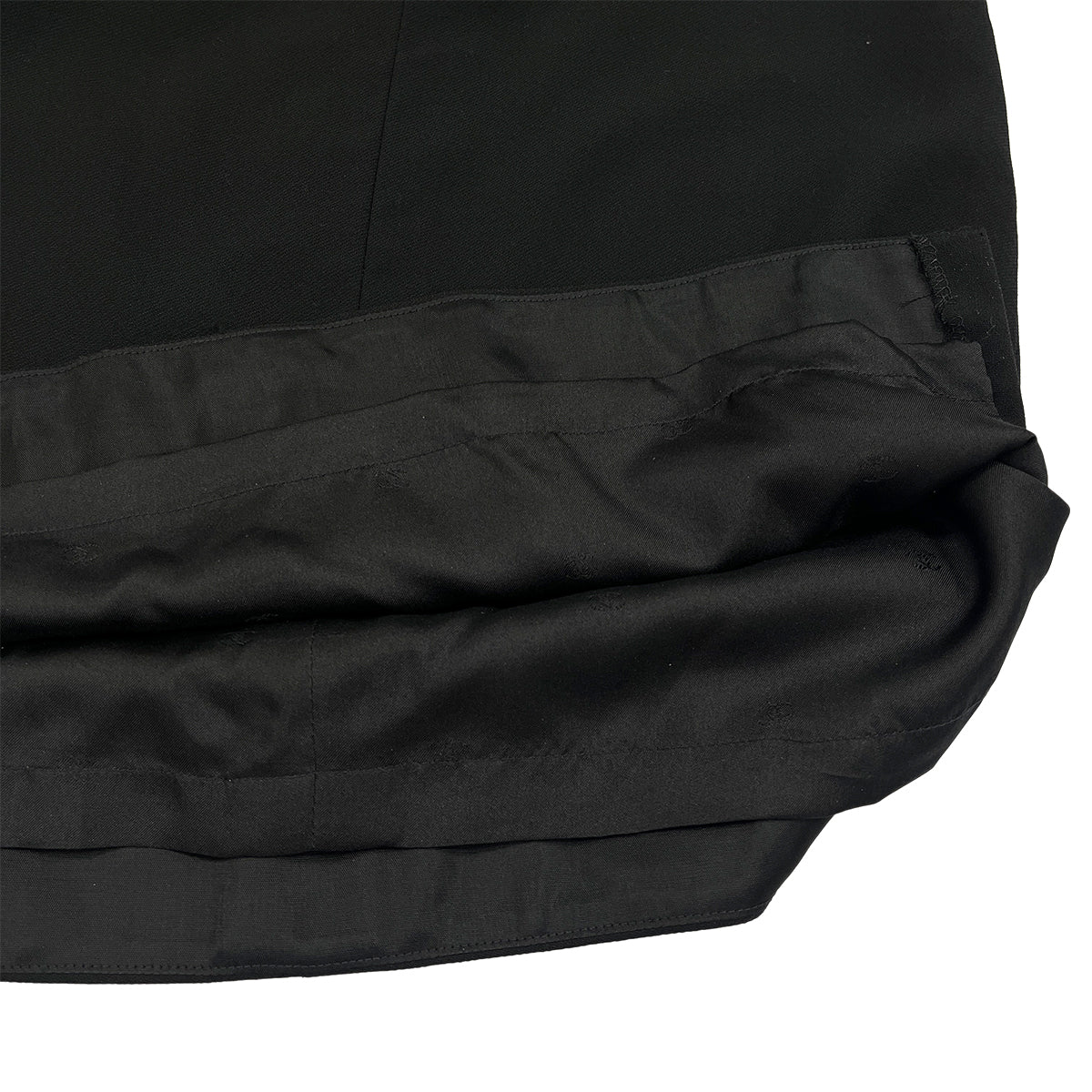 CHANEL VINTAGE COCOMARK CHAIN BELT JACKET COCO BUTTON SKIRT SET BLACK WOOL 34 98P RTW 90287085