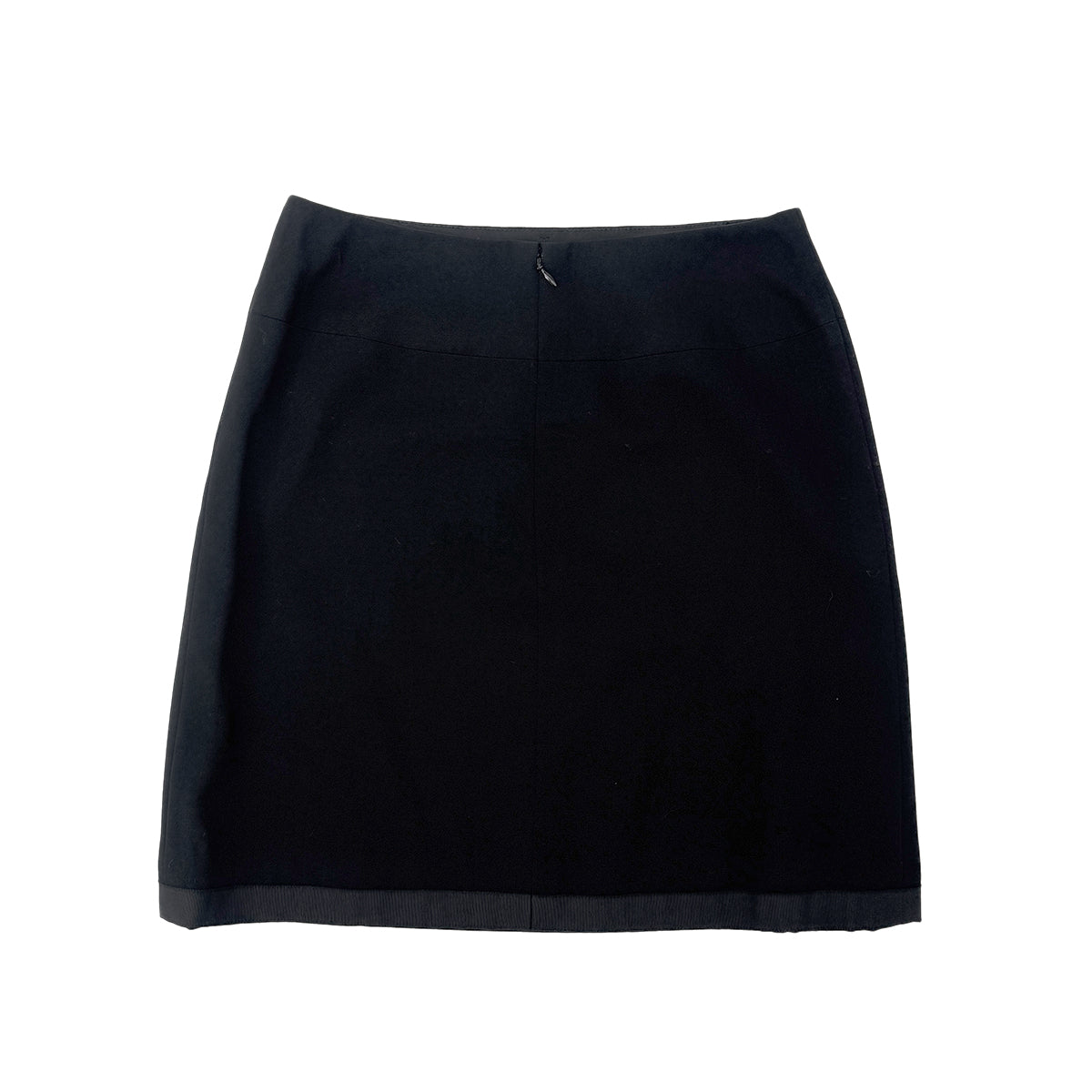 CHANEL VINTAGE COCO  BUTTON TAILORED JACKET SKIRT SET BLACK WOOL 38 97A RTW 90287090