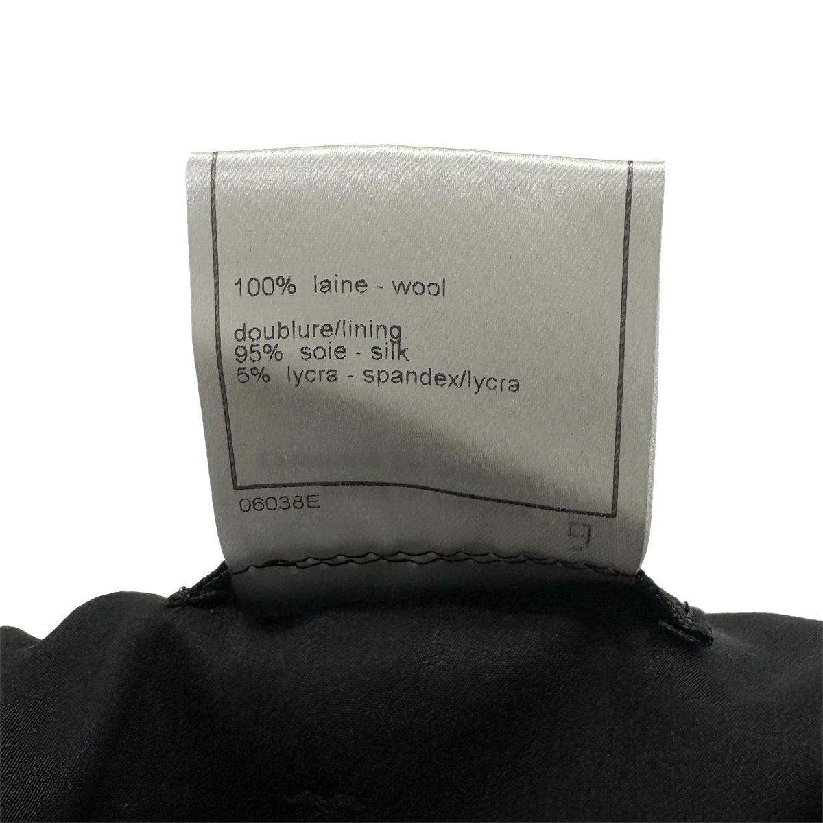 CHANEL VINTAGE COCO  BUTTON TAILORED JACKET SKIRT SET BLACK WOOL 38 97A RTW 90287090