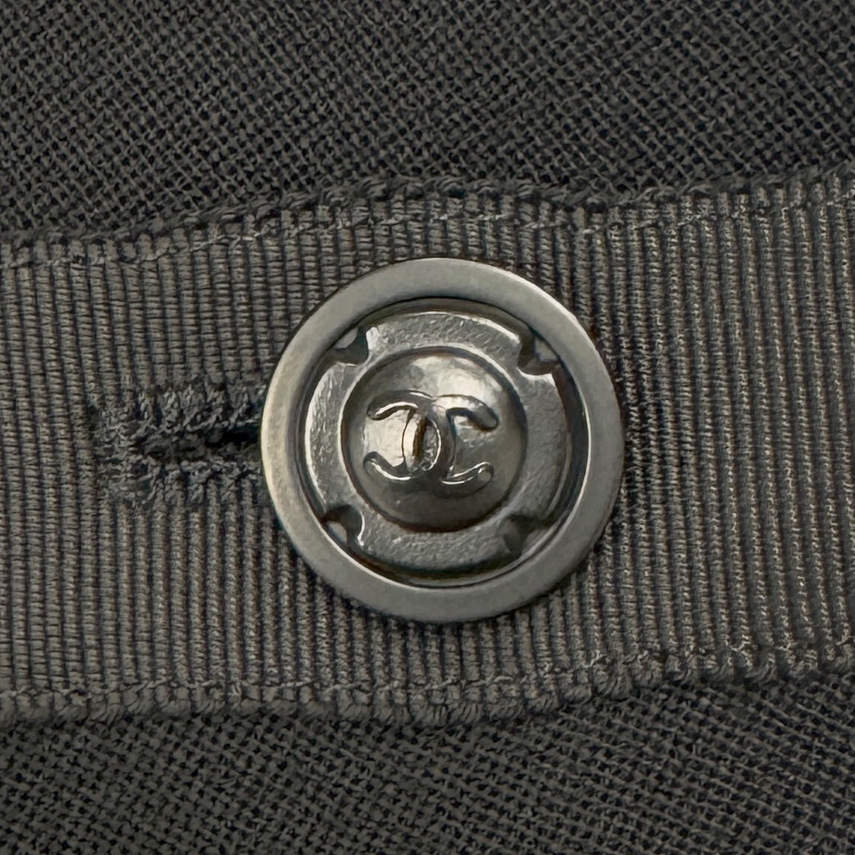 CHANEL VINTAGE COCO  BUTTON TAILORED JACKET SKIRT SET BLACK WOOL 38 97A RTW 90287090