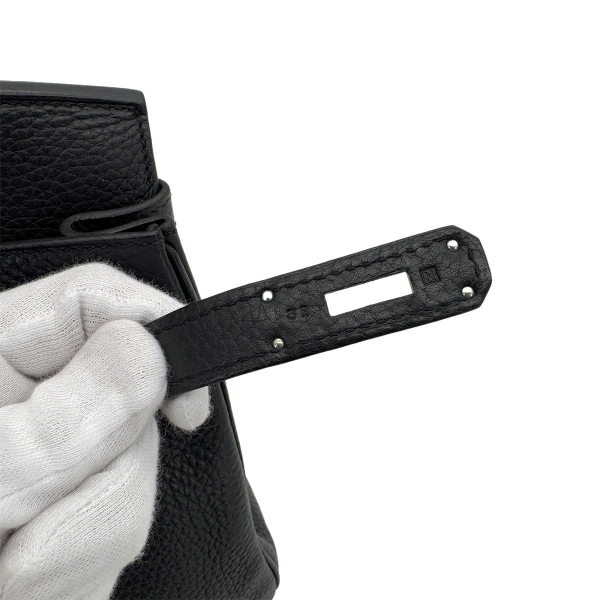 HERMES BIRKIN 30 BLACK TAURILLON CLEMENCE HAND BAG □N SHW 90287110