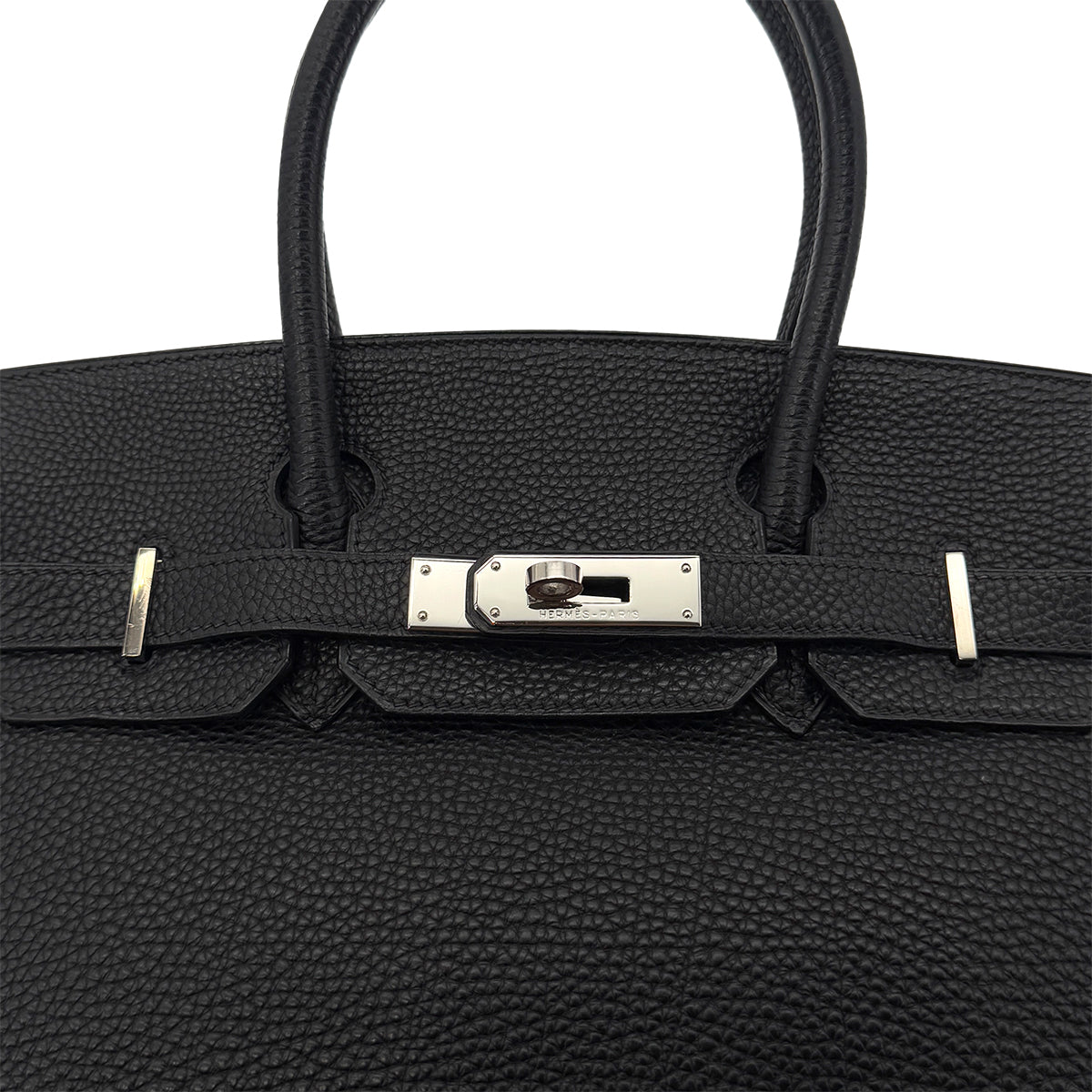 HERMES BIRKIN 30 BLACK TOGO HAND BAG □E SHW 90287224