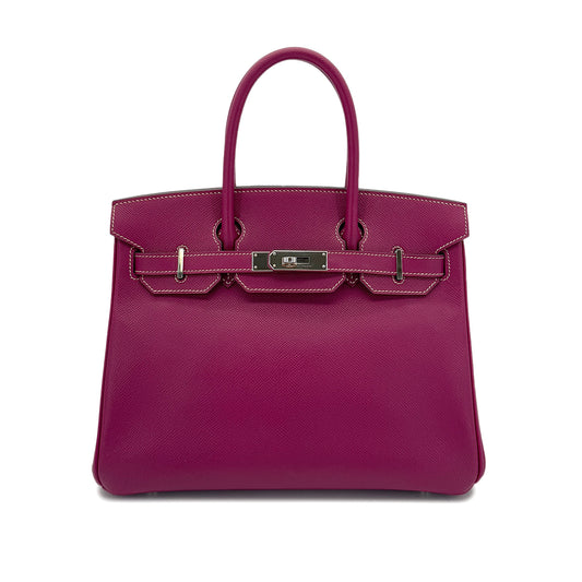 HERMES CANDY BIRKIN 30 TOSCA ROSE TYRIEN VEAU EPSOM HAND BAG □O SHW 90287479