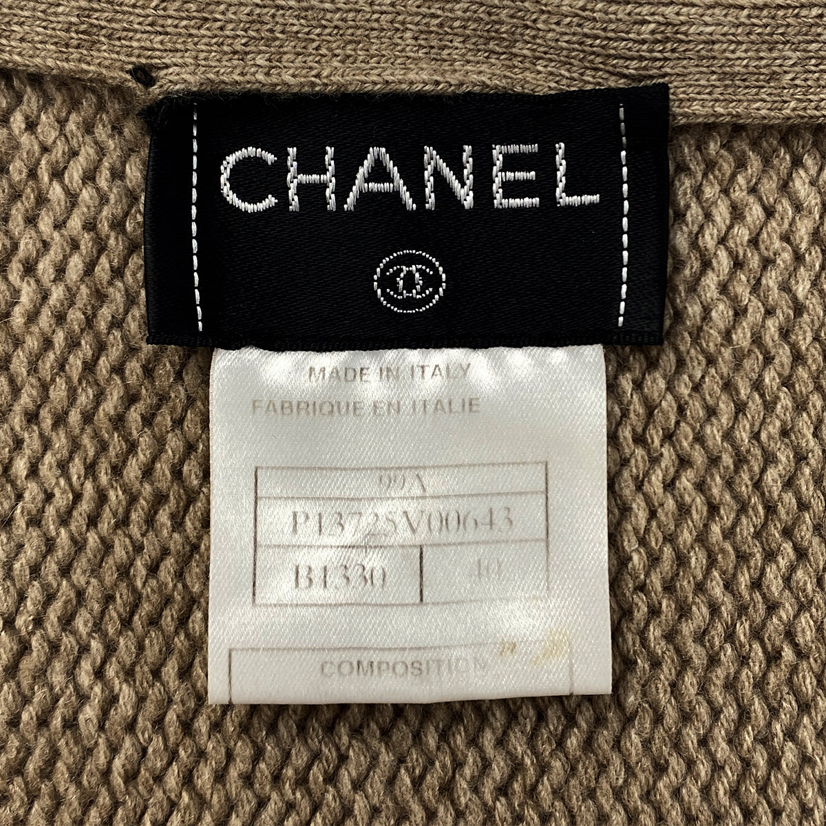 CHANEL VINTAGE LINE KNIT BEIGE WOOL 40 99A RTW 90287483
