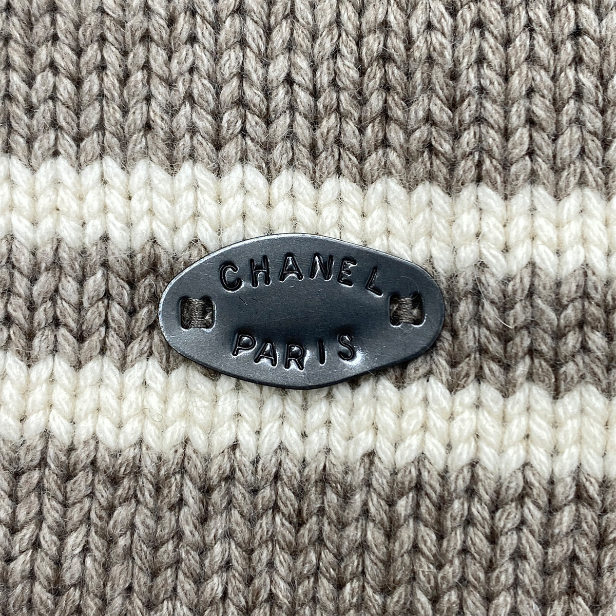CHANEL VINTAGE LINE KNIT BEIGE WOOL 40 99A RTW 90287483