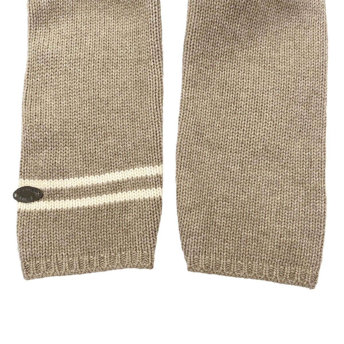 CHANEL VINTAGE LINE KNIT BEIGE WOOL 40 99A RTW 90287483