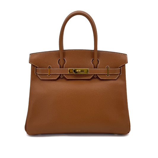 HERMES BIRKIN 30 GOLD EPSOM HAND BAG □G GHW 90287876