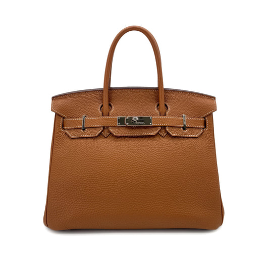 HERMES BIRKIN 30 GOLD TOGO HAND BAG □N SHW 90287879