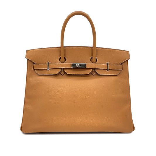 HERMES BIRKIN 35 NATUREL VEAU EPSOM HAND BAG □K SHW 90287881