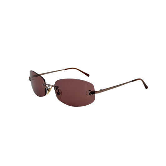 CHANEL VINTAGE SUNGLASSES COCOMARK BROWN EYEWEAR 90287911